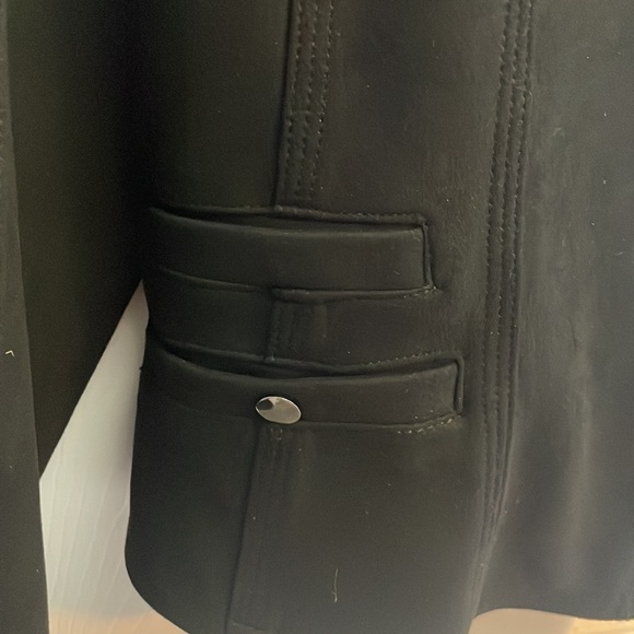 EUC Haute Monde Women's Juniors Casual Faux Suede Moto Jacket S - Picture 5 of 8